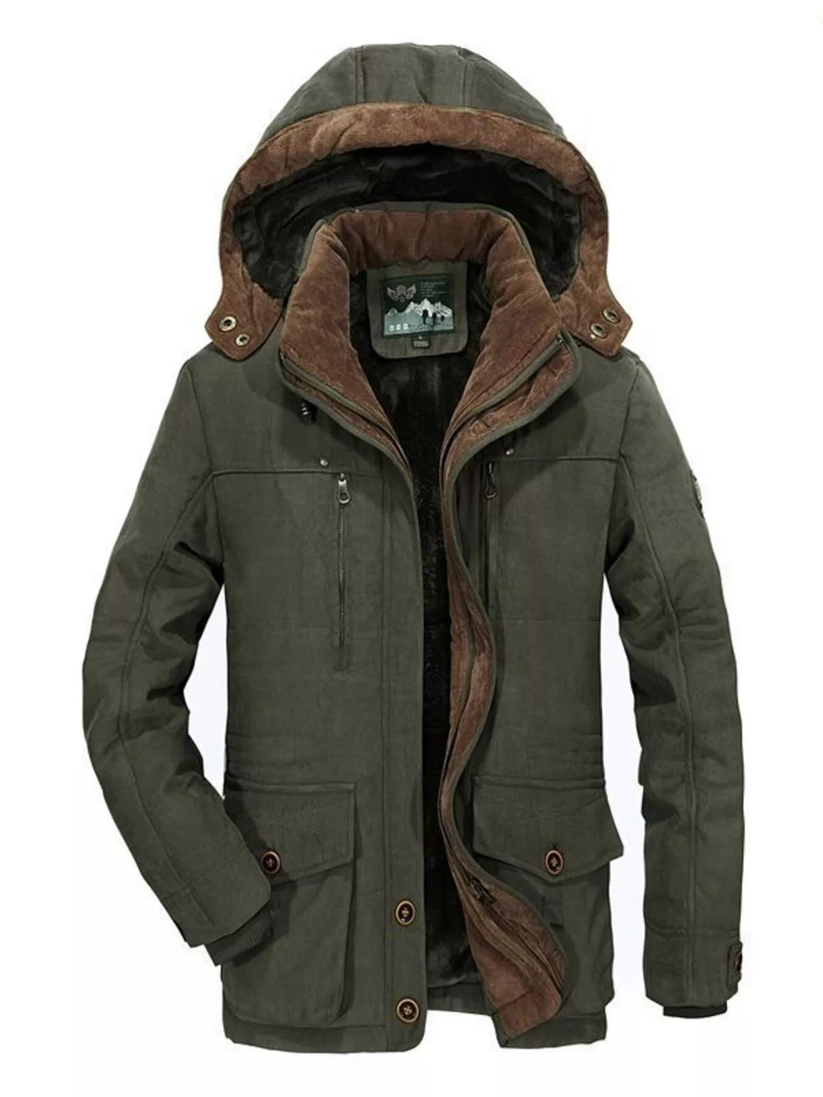 Men's Plus Size Winter Warm Hooded Parka Coat - Lilixa.store