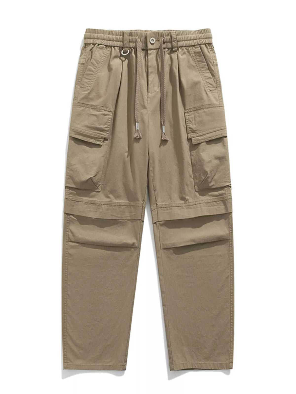 Men's Plus Size Relaxed Fit Cargo Pants in Khaki