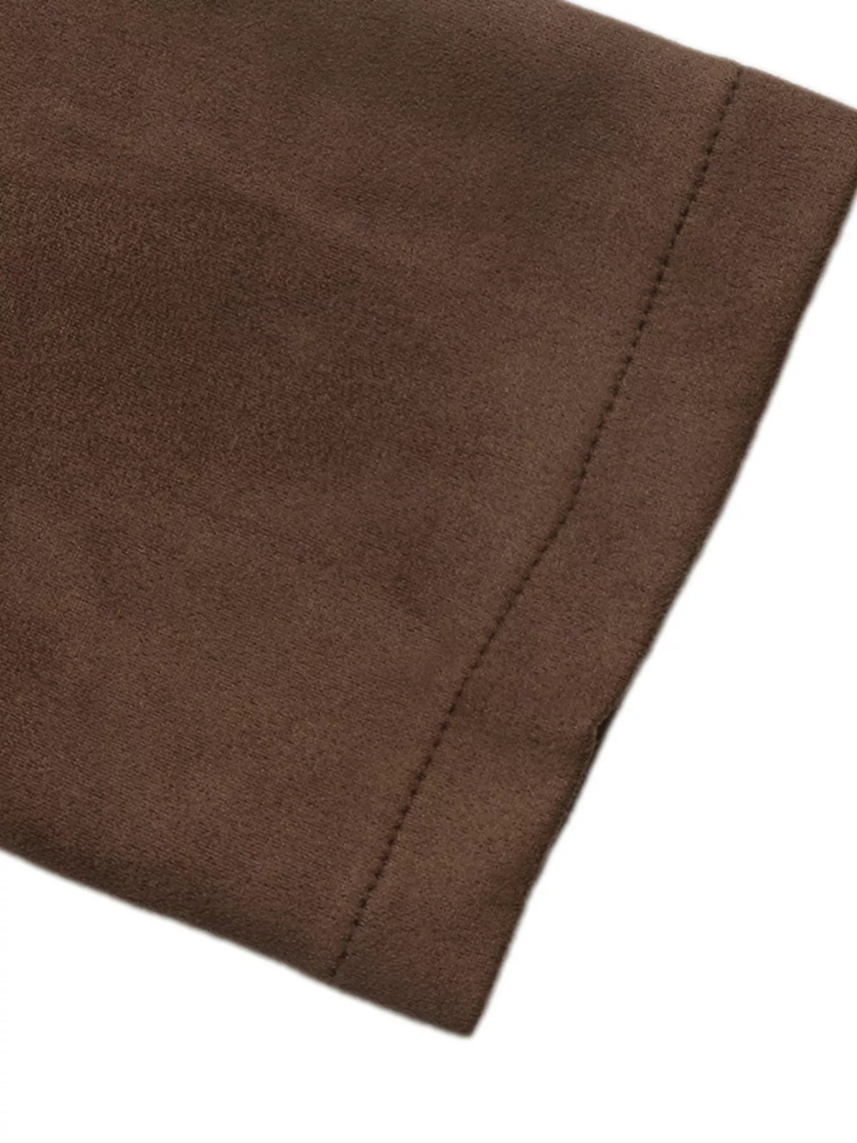 Button-Front Long Sleeve Blazer Dress in Coffee Brown, view 10