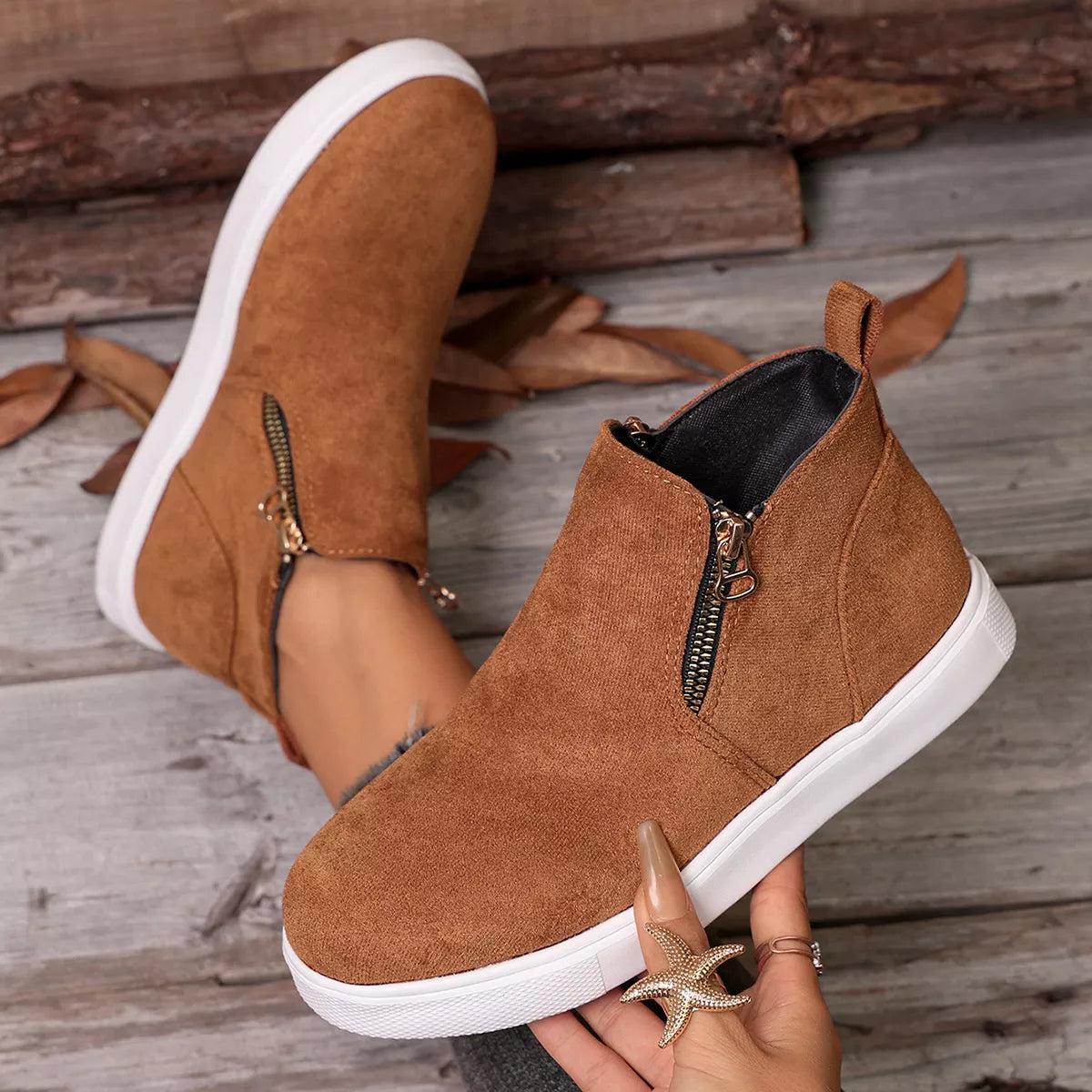 Round Toe Ankle Boots - Lilixa.store