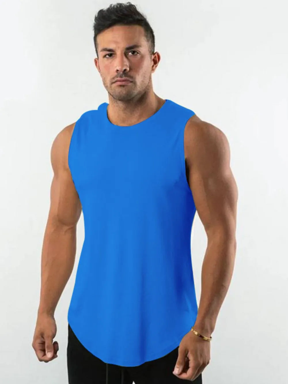 Men's Plus Size Round Neck Tank - Lilixa.store