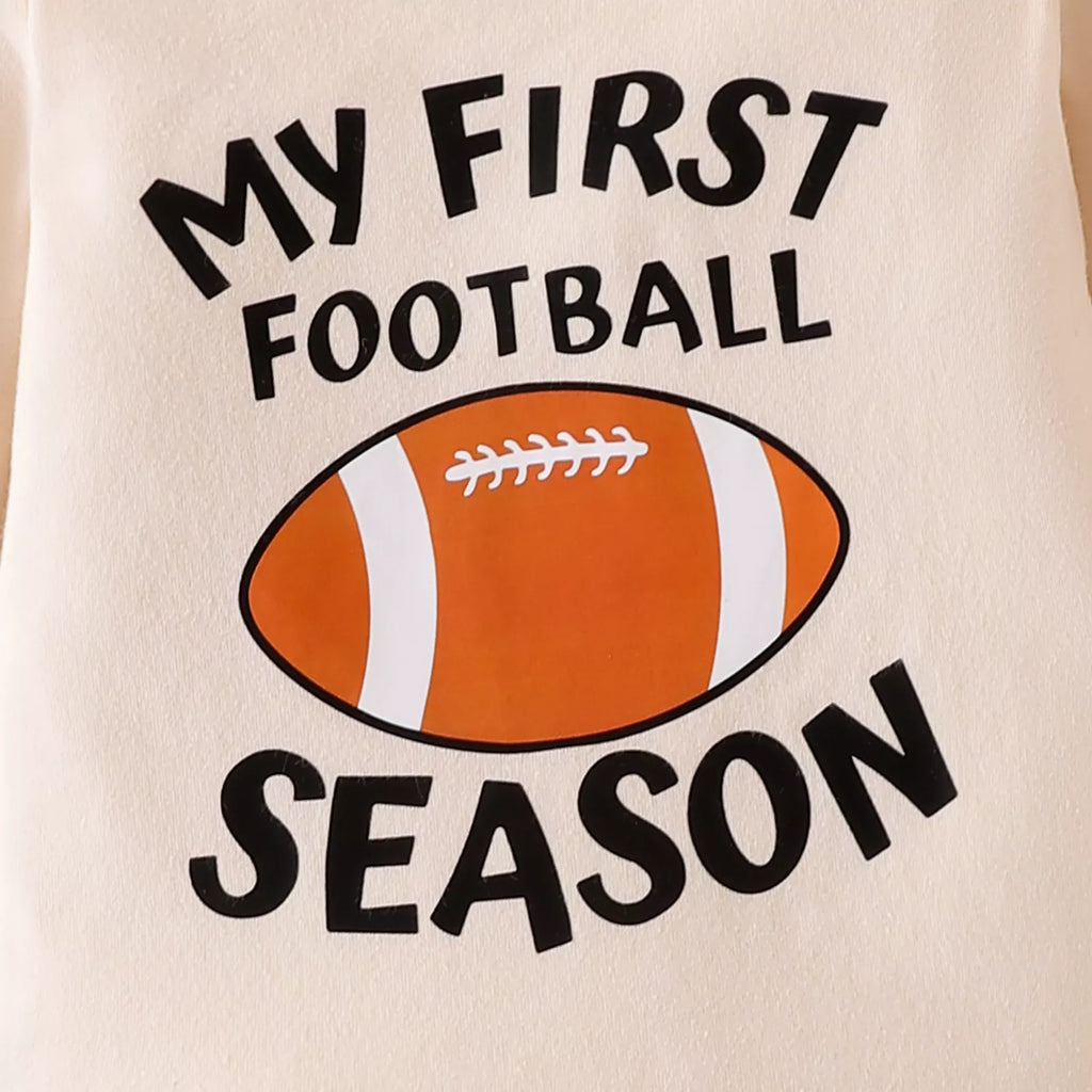 Children's My First Football Season Bodysuit and Pants Set with Hat - Lilixa.store