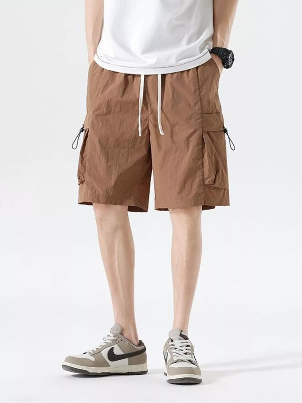 Men's Drawstring Cargo Shorts, view 3