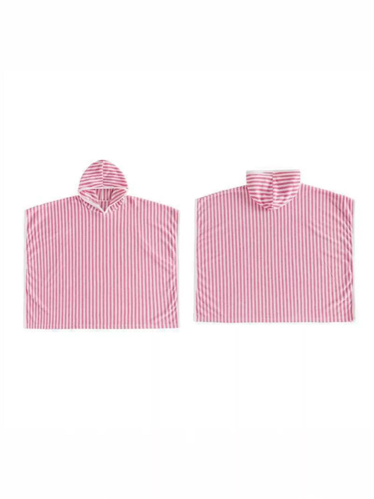 Children's Striped Hooded Poncho - Lilixa.store