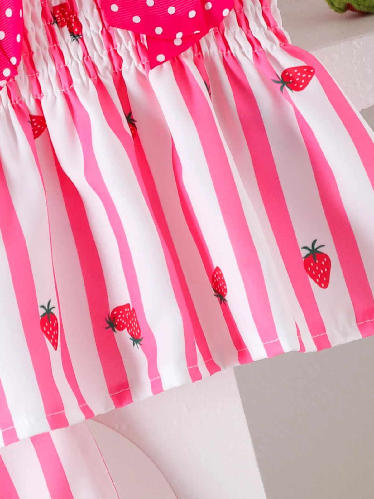 Children's Bow Ruffled Striped Top and Shorts Set - Lilixa.store