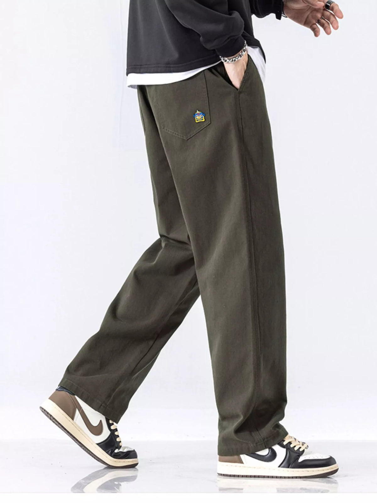 Men's Full Size Casual Loose-Fit Drawstring Pants Plus Size, view 4