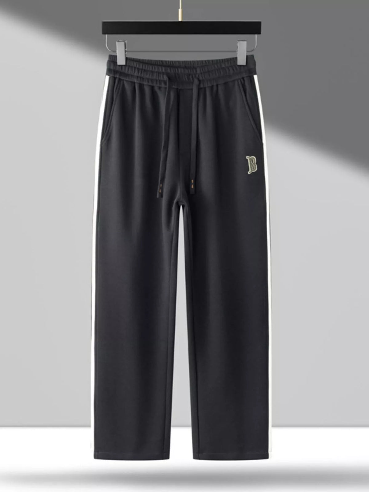 Men's Side Striped Casual Drawstring Pants, view 2