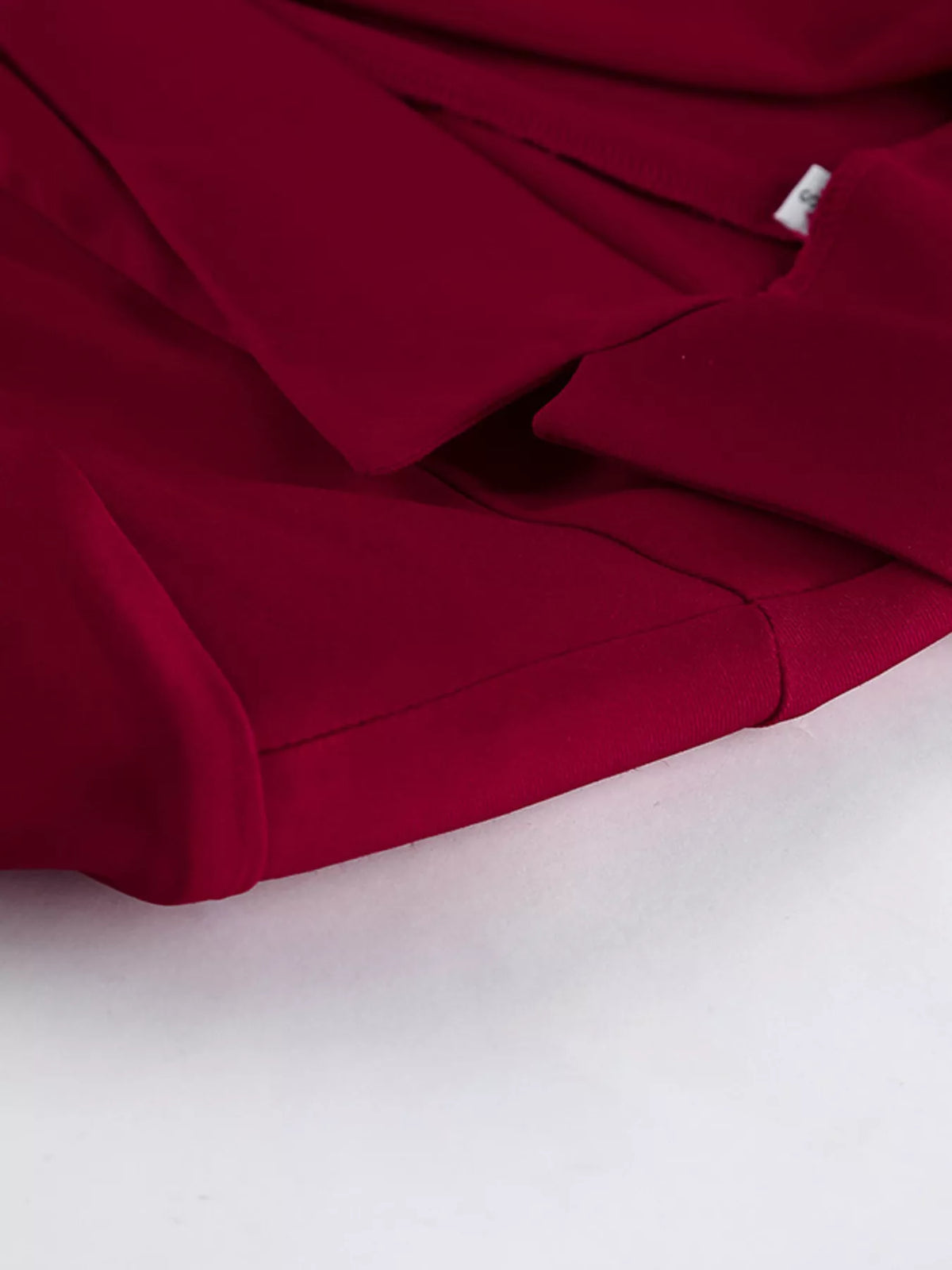 Lapel Collar Blazer and Wide-Leg Pants Set in Wine Red, view 15