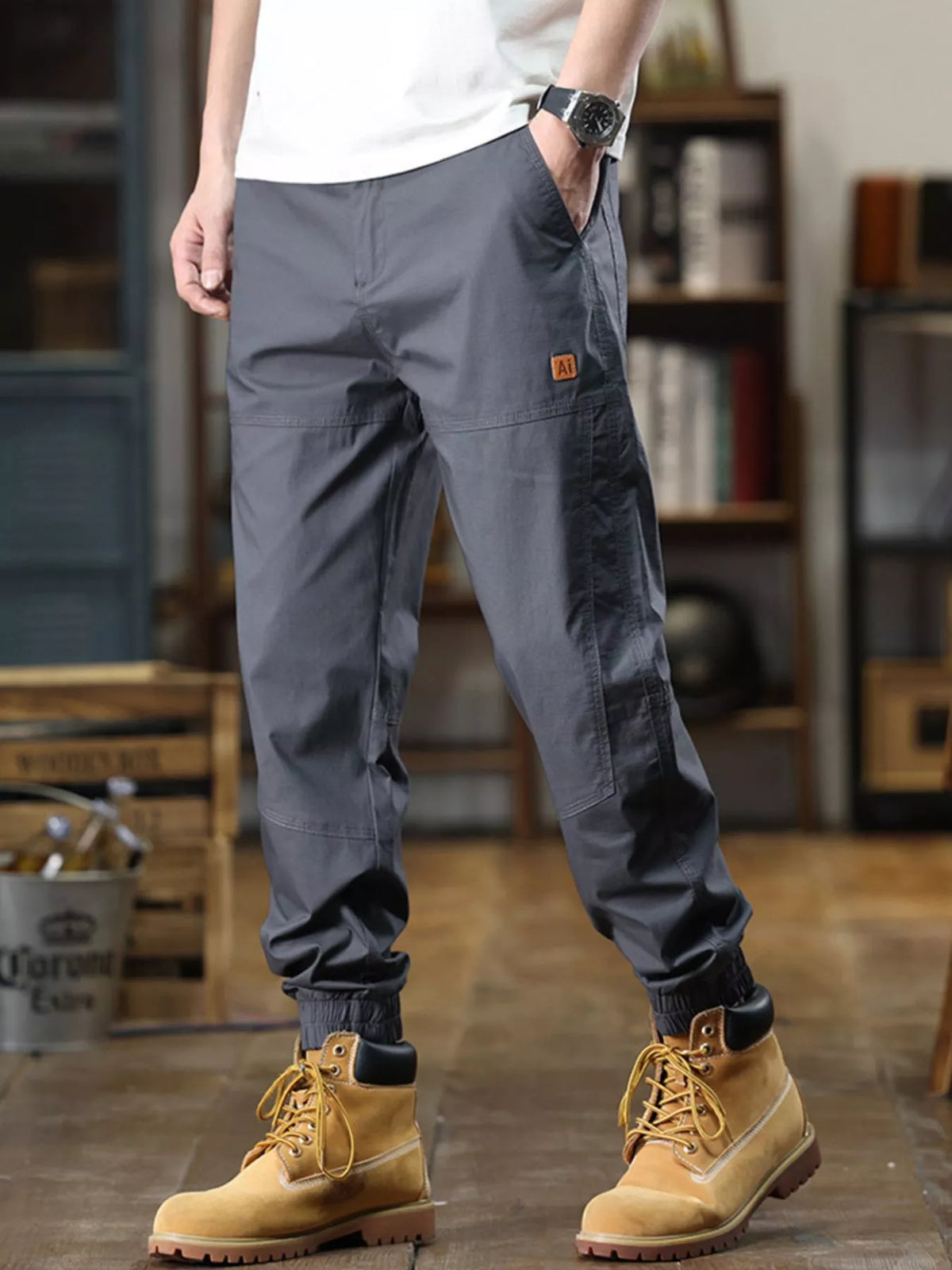 Men's Full Size Wide Leg Pants Plus Size, view 6