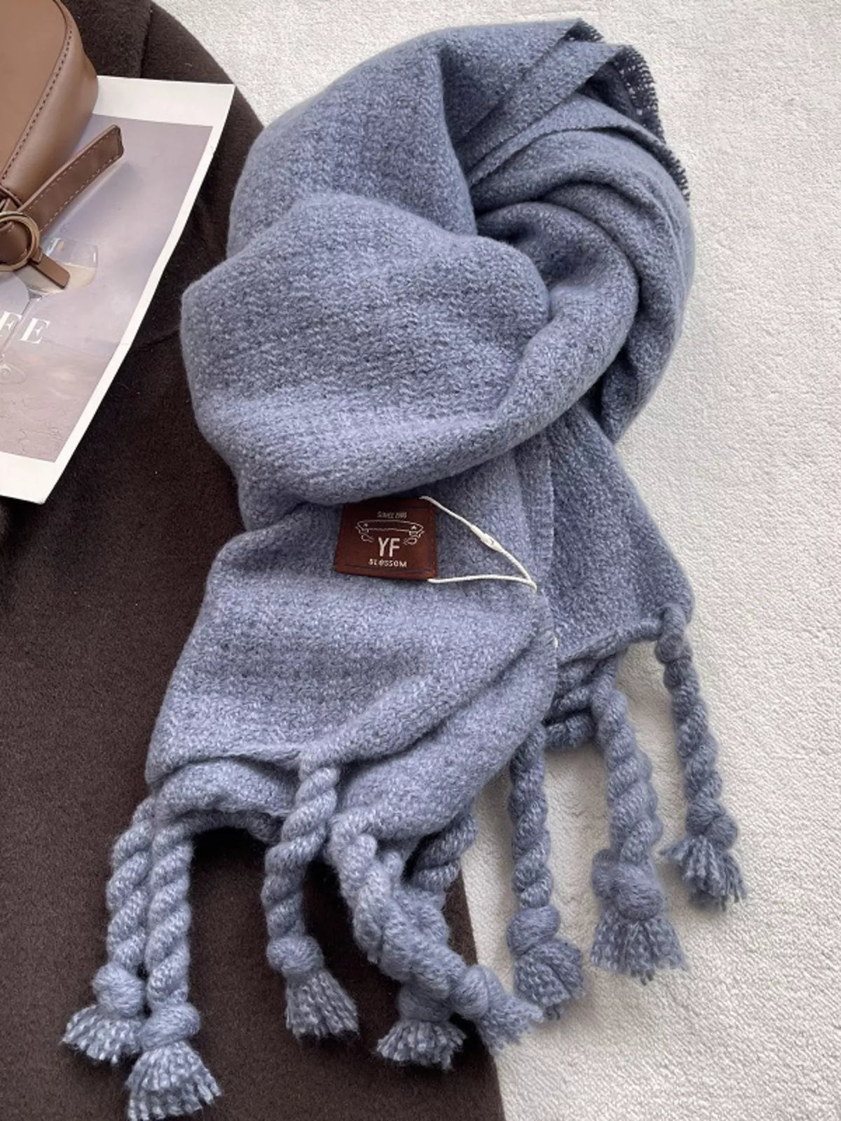Knitted Tassel Scarf - Lilixa.store