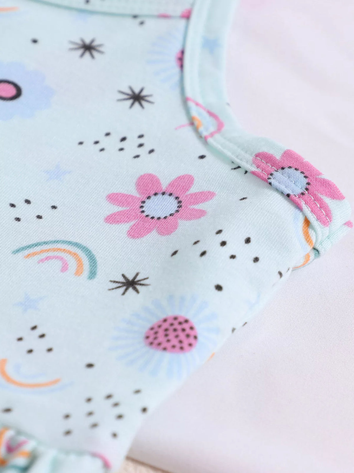 Children's Floral Print Spaghetti Strap A-Line Dress - Lilixa.store