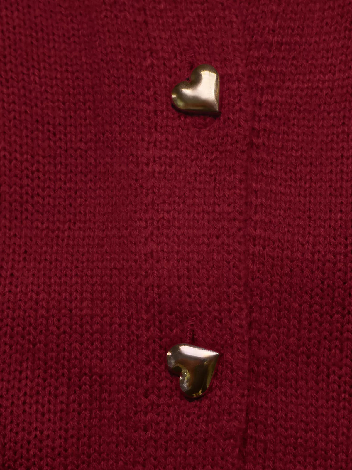 Heart-Button Knit Cardigan - Lilixa.store
