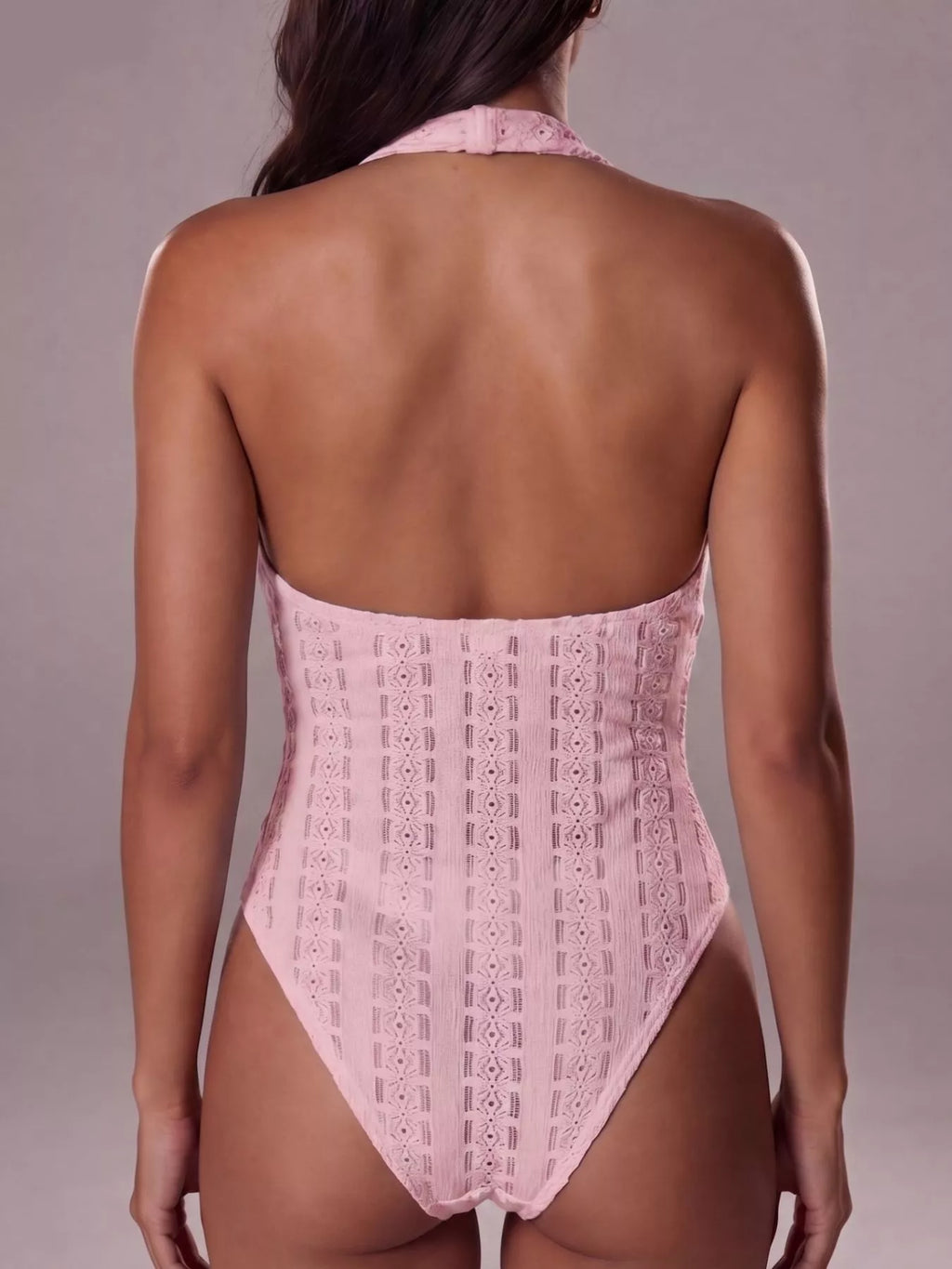 Halter Neck Twisted Front Bodysuit - Lilixa.store