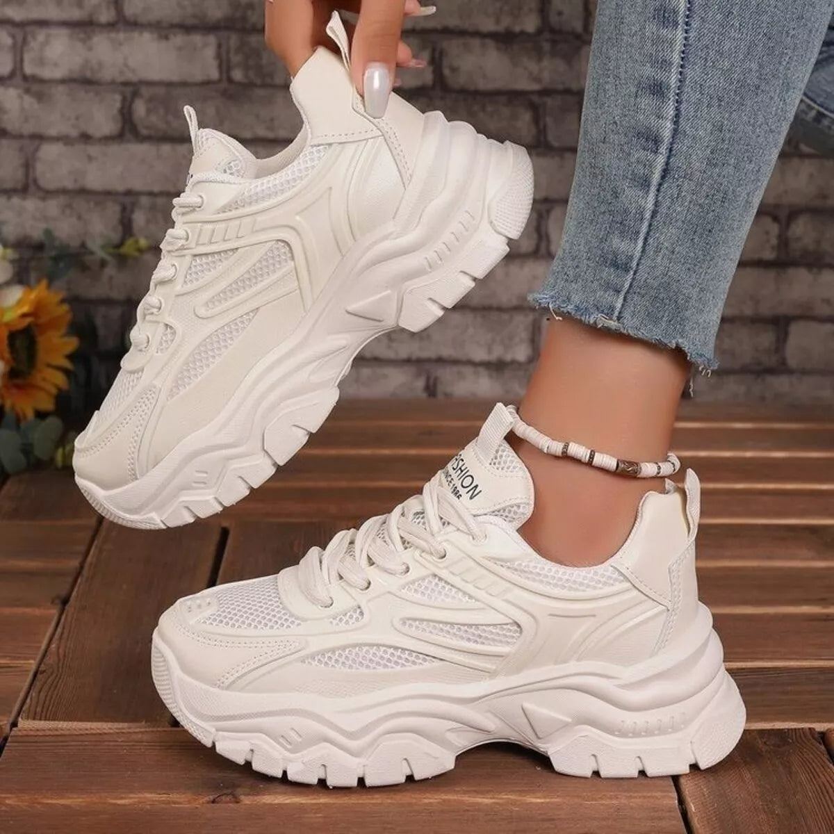 Round Toe Platform Athletic - Lilixa.store