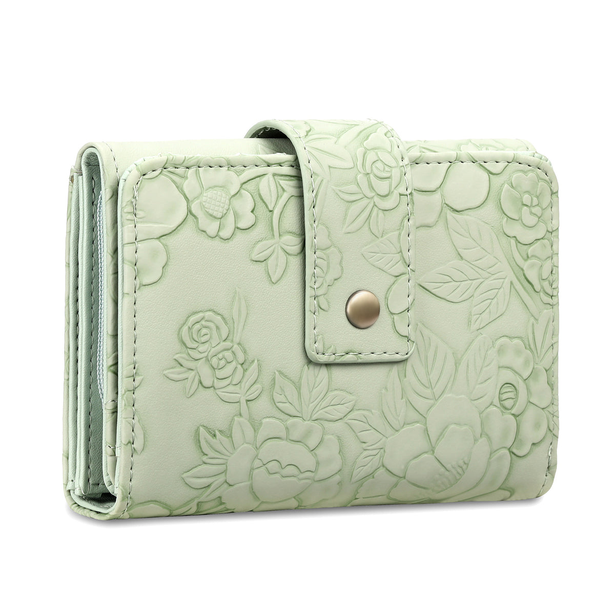Floral Embossed Leather Wallet - Lilixa.store