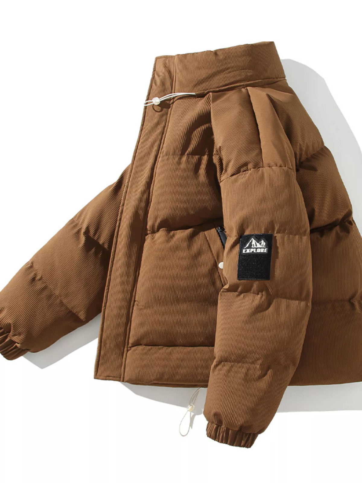 Men's Plus Size Zip Up Long Sleeve Puffer Jacket - Lilixa.store