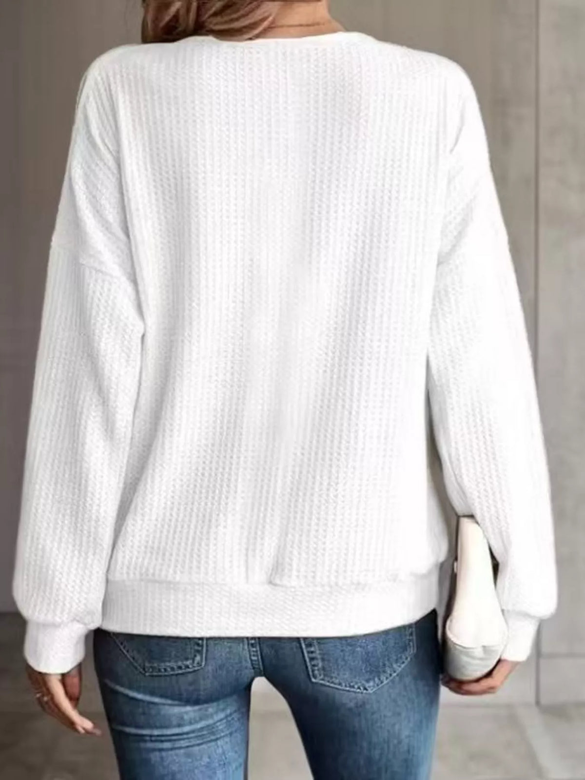 Solid Color Cold Shoulder Long Sleeve T-Shirt - Lilixa.store