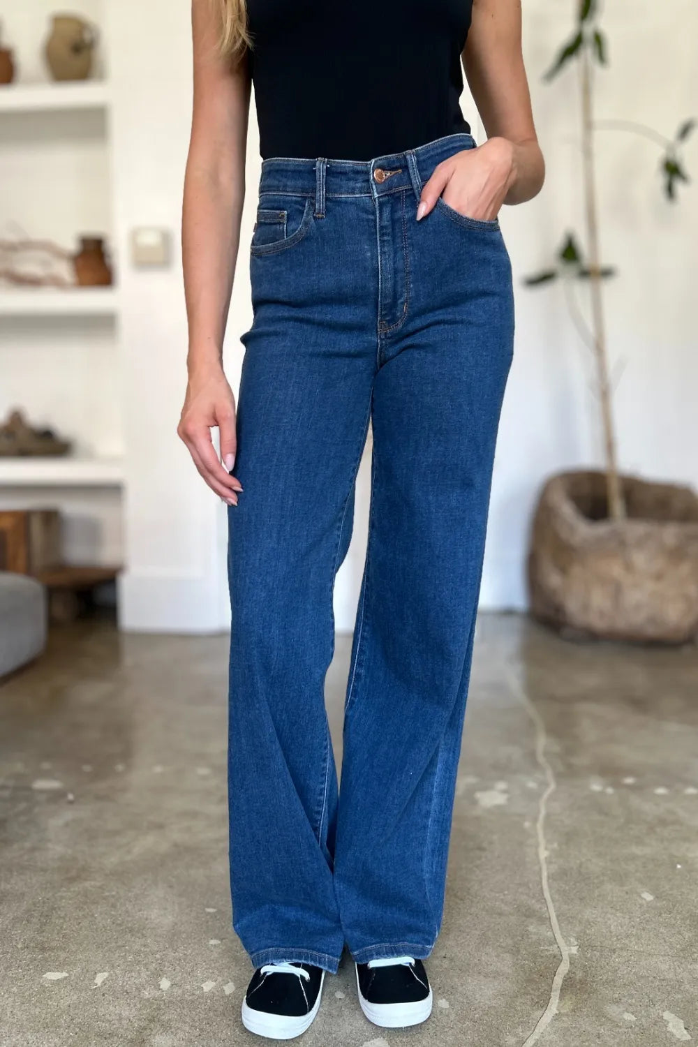 Judy Blue Full Size High Rise Straight Jeans - Lilixa.store