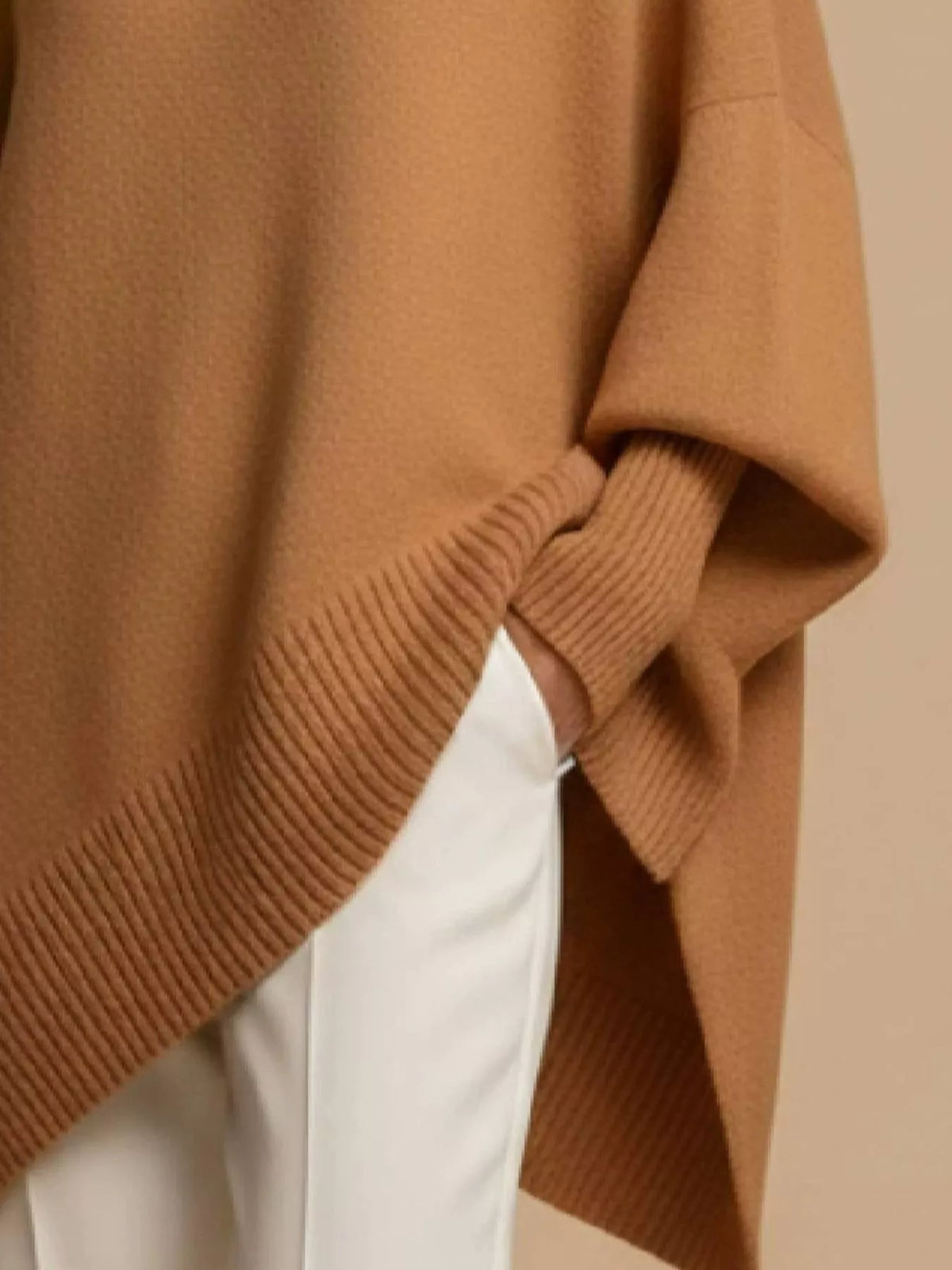 Oversized Batwing Sleeve Sweater, view 2