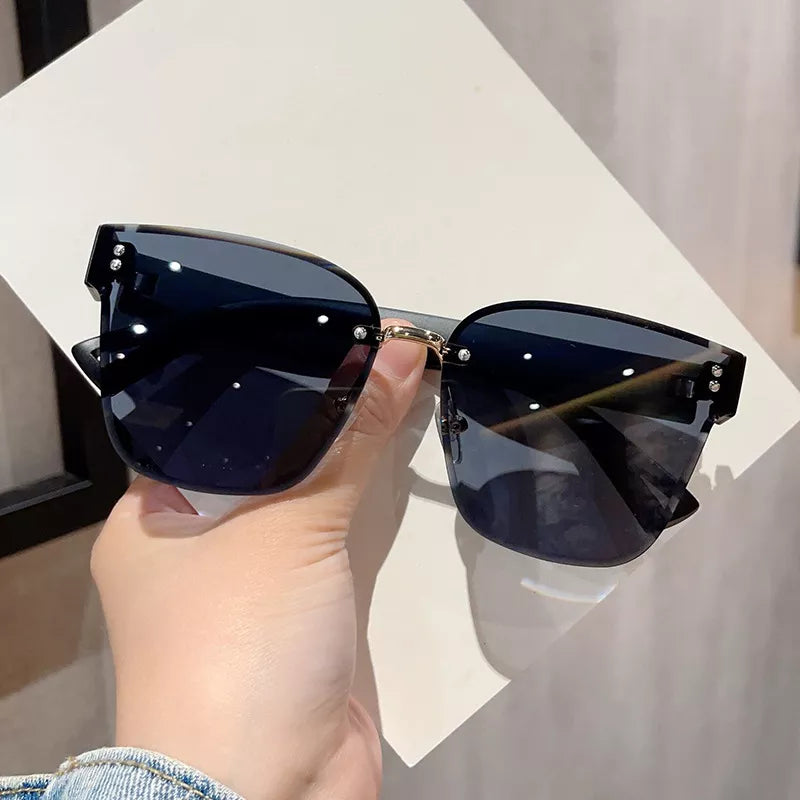 Tinted Lenses Rimless Sunglasses - Lilixa.store