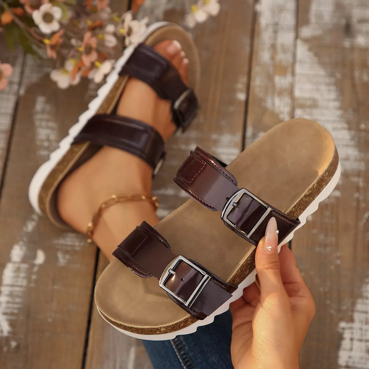 Open Toe Flats Sandals