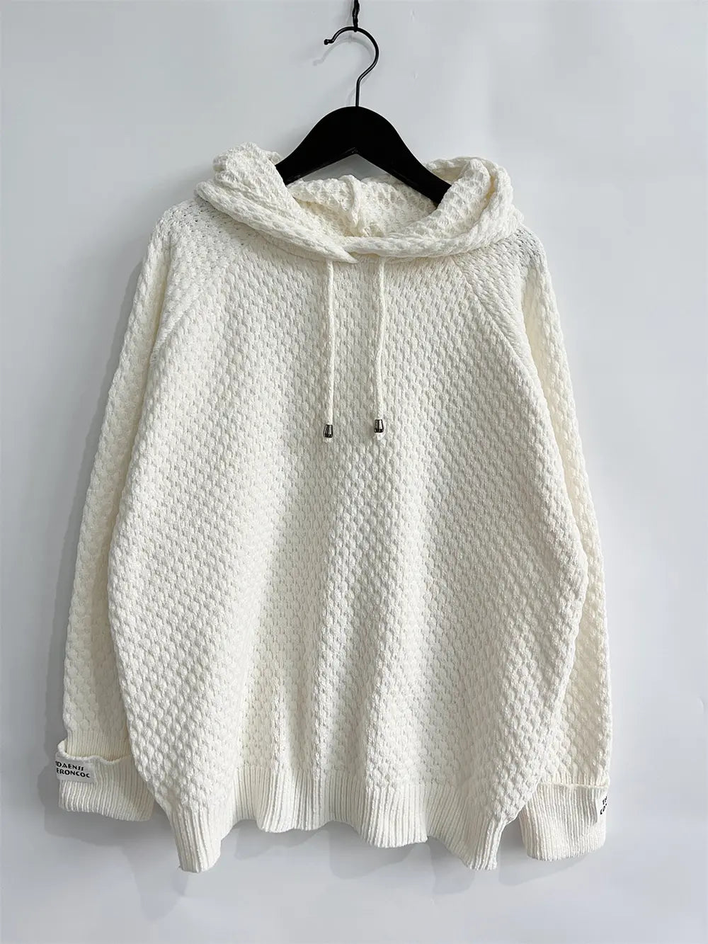 Drawstring Long Sleeve Hooded Sweater, view 13