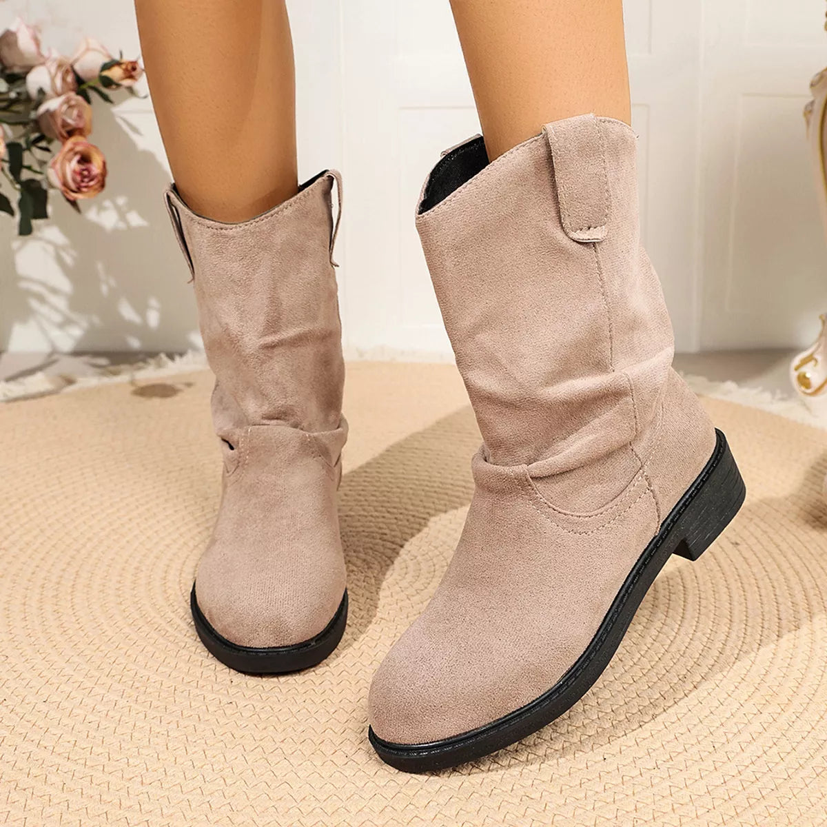 Round Toe Slouchy Boots, view 10