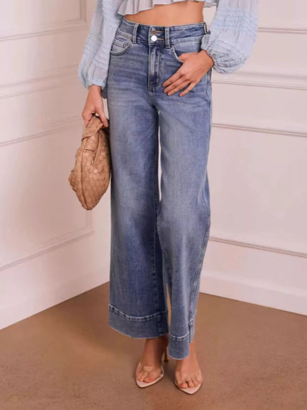 High-Waisted Wide-Leg Jeans - Lilixa.store