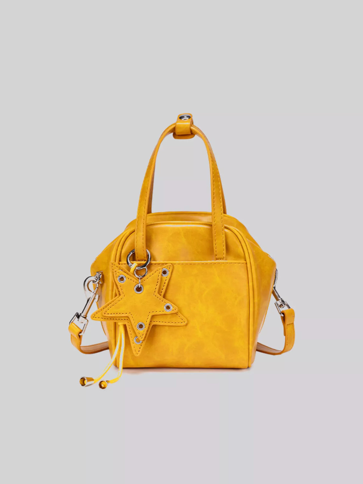 Star-Charm PU Leather Crossbody Bag in Yellow, view 7
