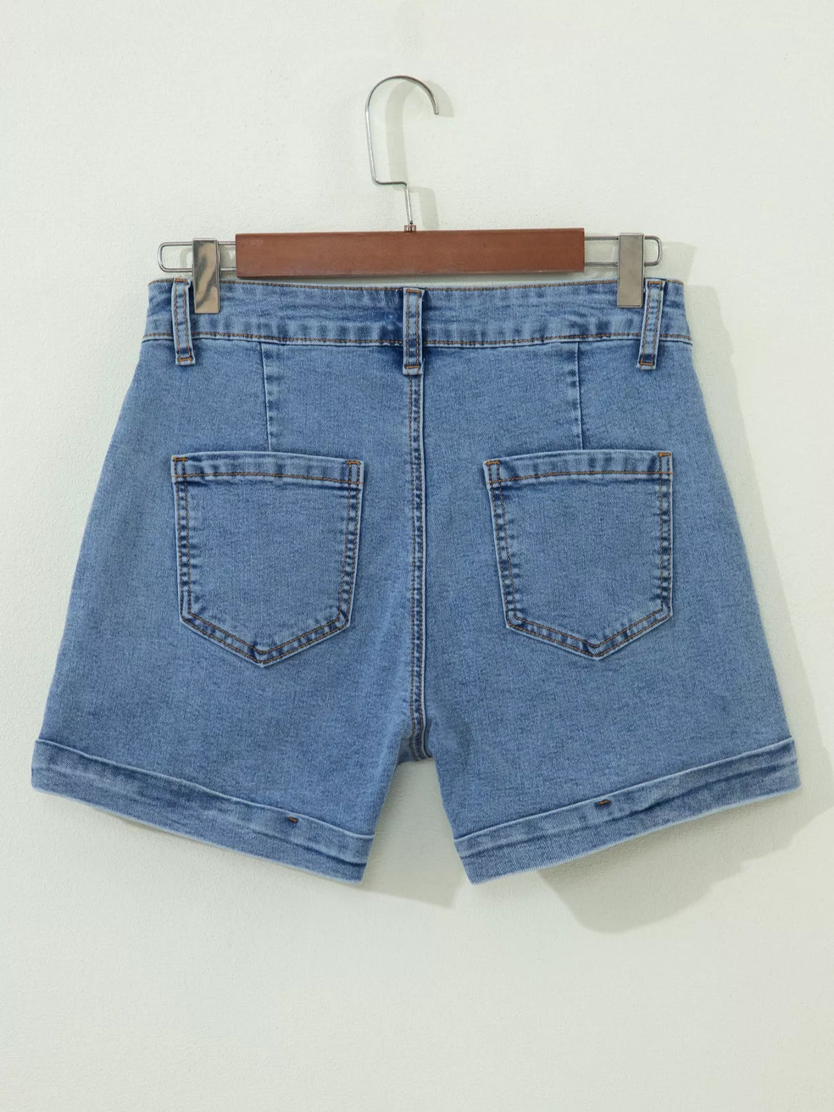 High-Waisted Denim Shorts - Lilixa.store