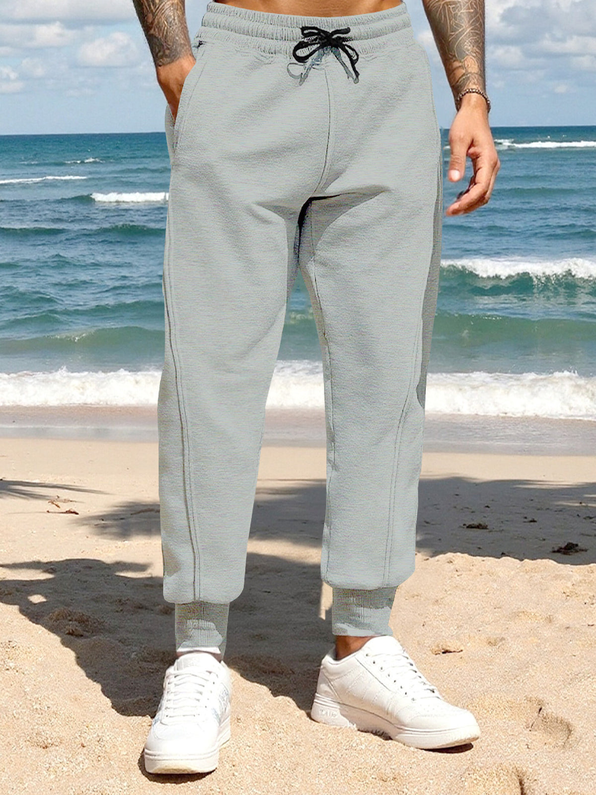 Men's Full Size Casual Drawstring Joggers Plus Size