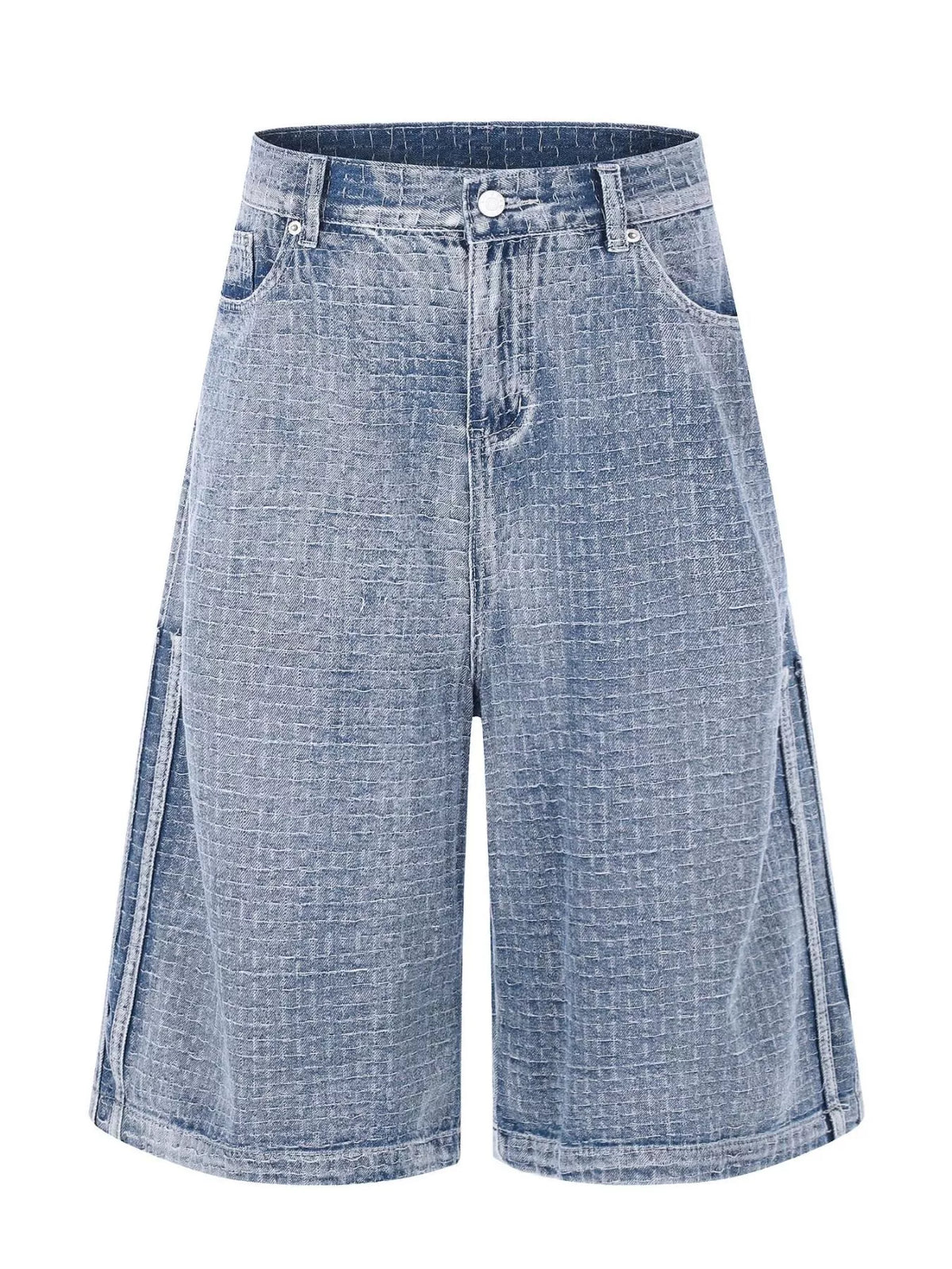 Men's Wide Leg Denim Capris - Lilixa.store