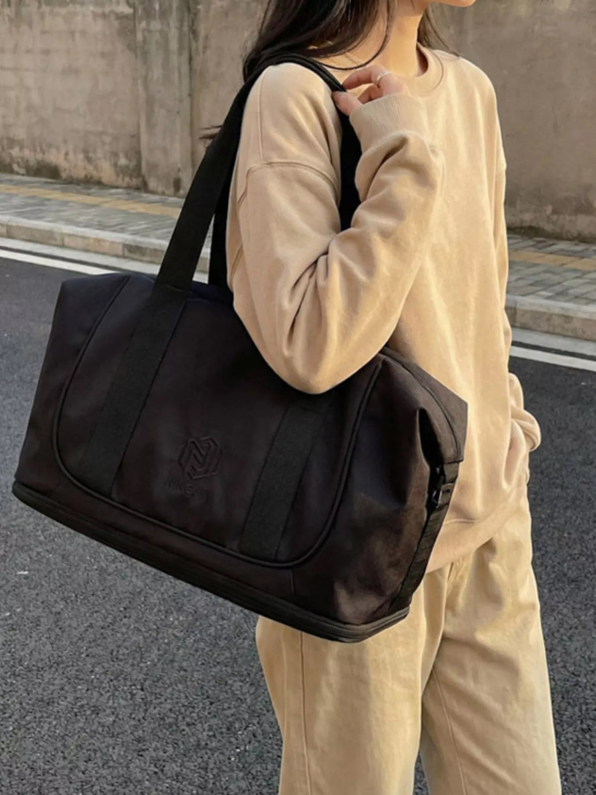 Solid Color Nylon Duffle Bag - Lilixa.store