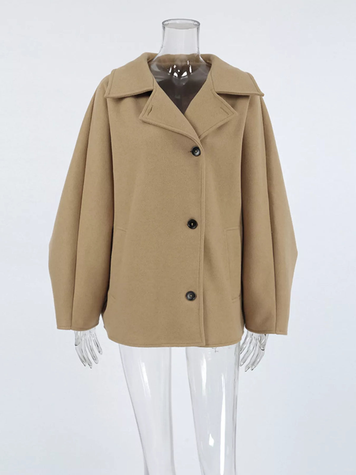 Button Up Long Sleeve Coat - Lilixa.store