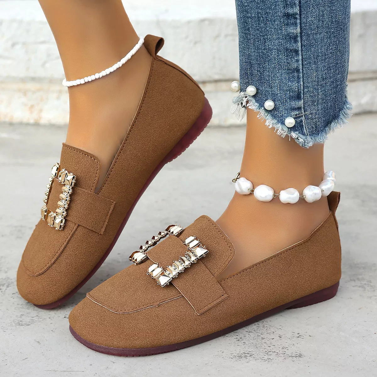 Decor Buckle Round Toe Slip-On, view 7