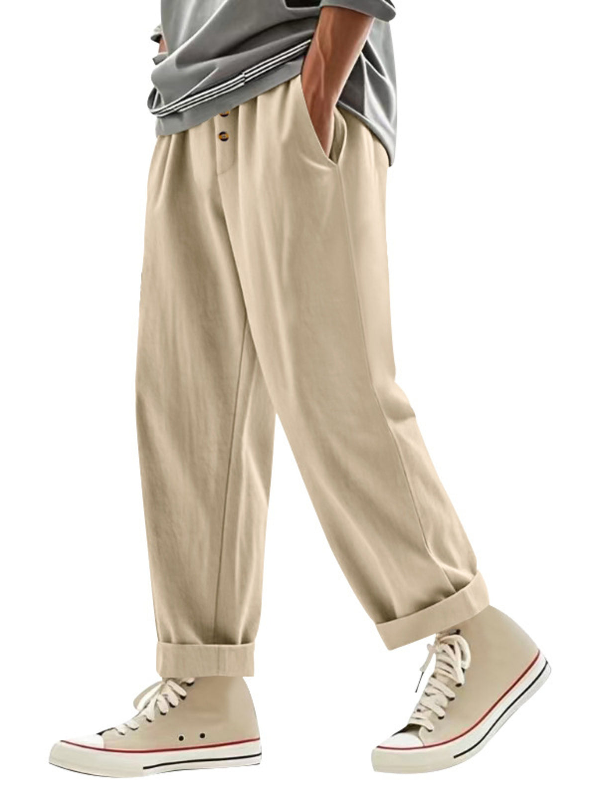 Men's Full Size Drawstring Loose Fit Pants Plus Size, view 12