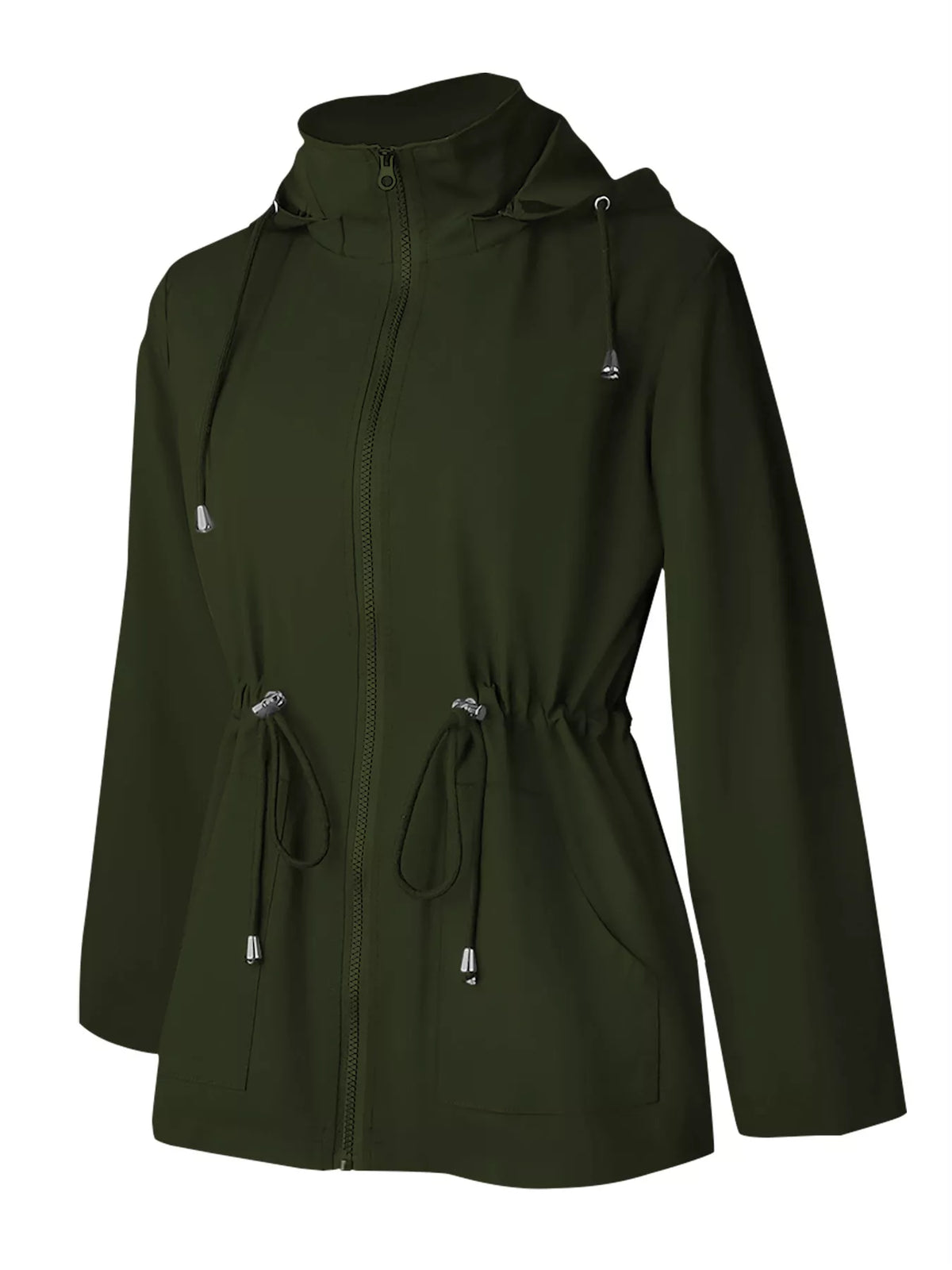 Zip Up Waterproof Hooded Outerwear - Lilixa.store