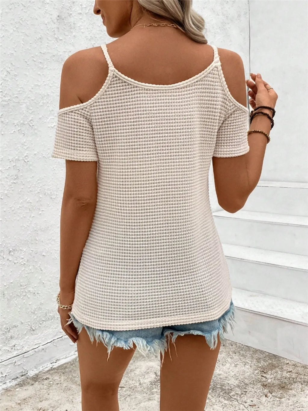 Crochet Cold Shoulder Top - Lilixa.store