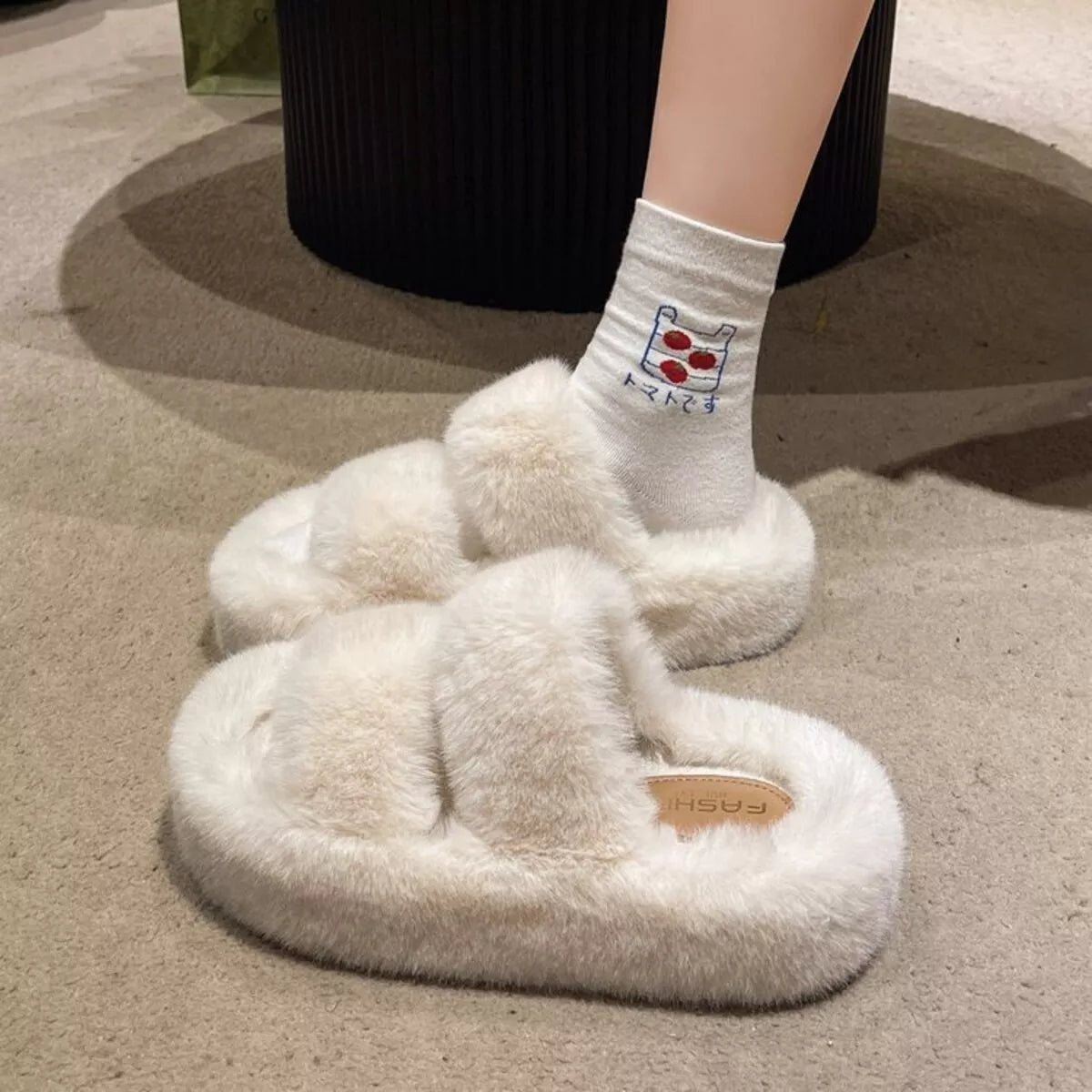 Fuzzy Open Toe Slippers - Lilixa.store