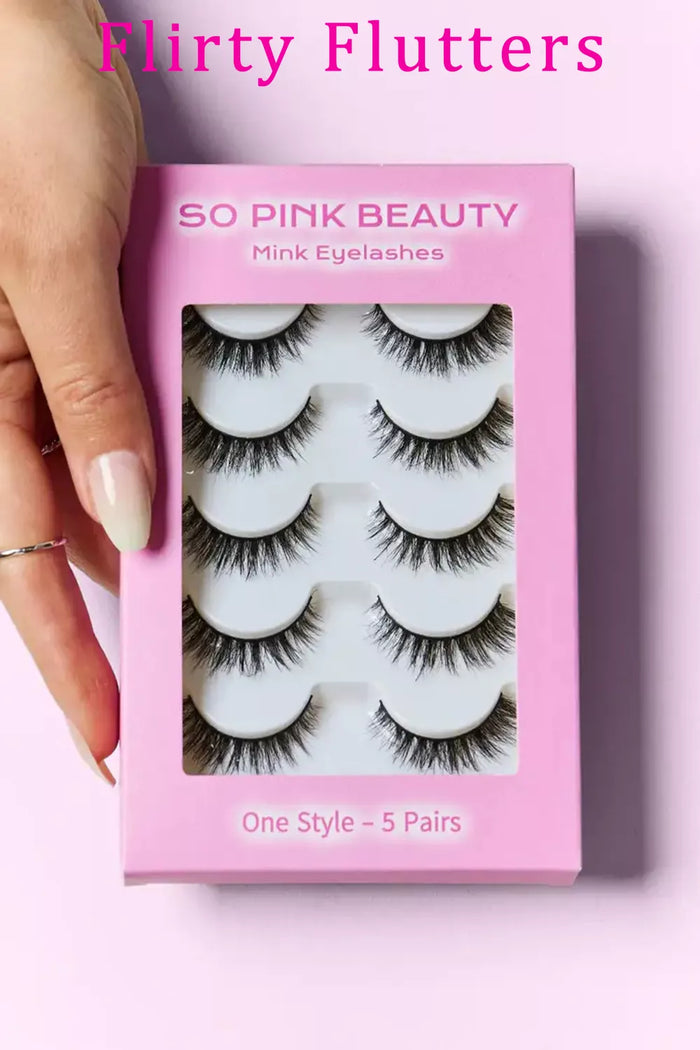 SO PINK BEAUTY Mink Eyelashes 5 Pairs - Lilixa.store