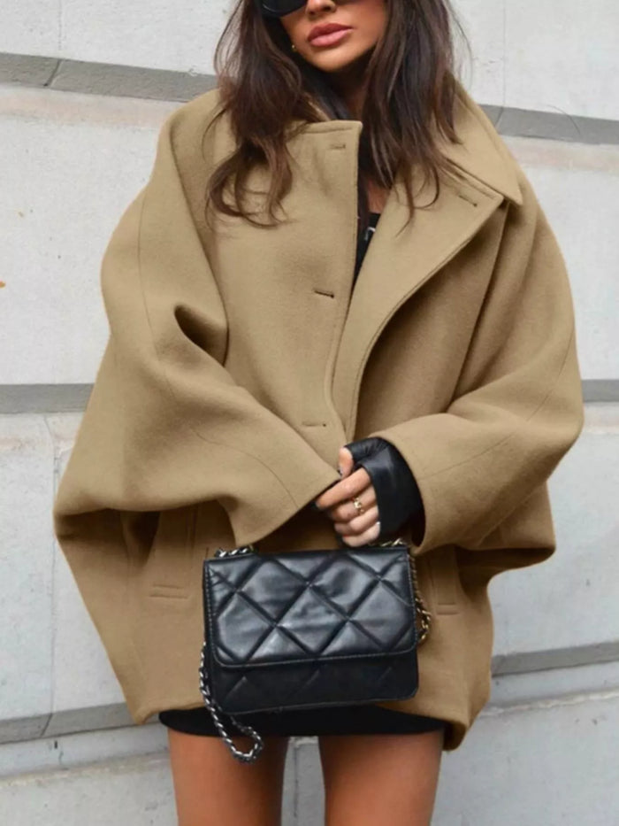 Button Up Long Sleeve Coat - Lilixa.store