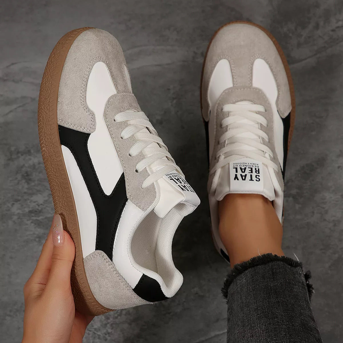 Round Toe Flats Sneakers - Lilixa.store