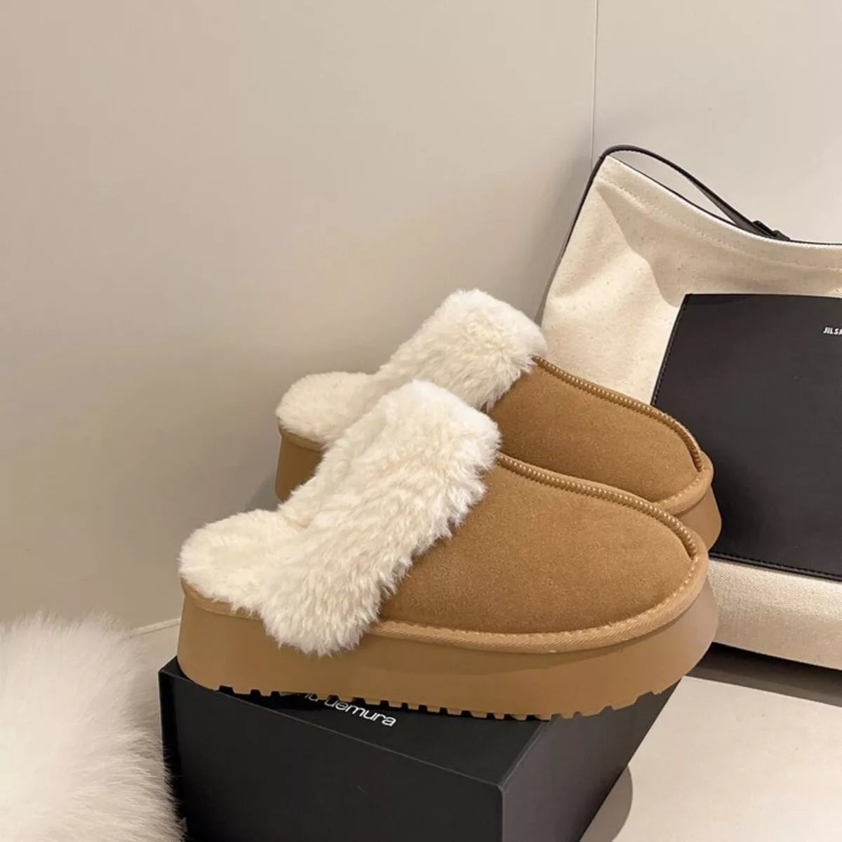 Round Toe Platform Slippers - Lilixa.store