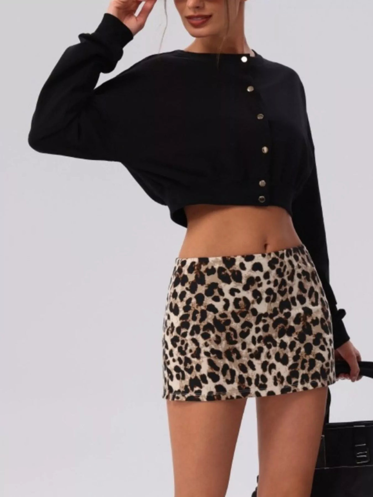 Cropped Button-Down Active Cardigan - Lilixa.store