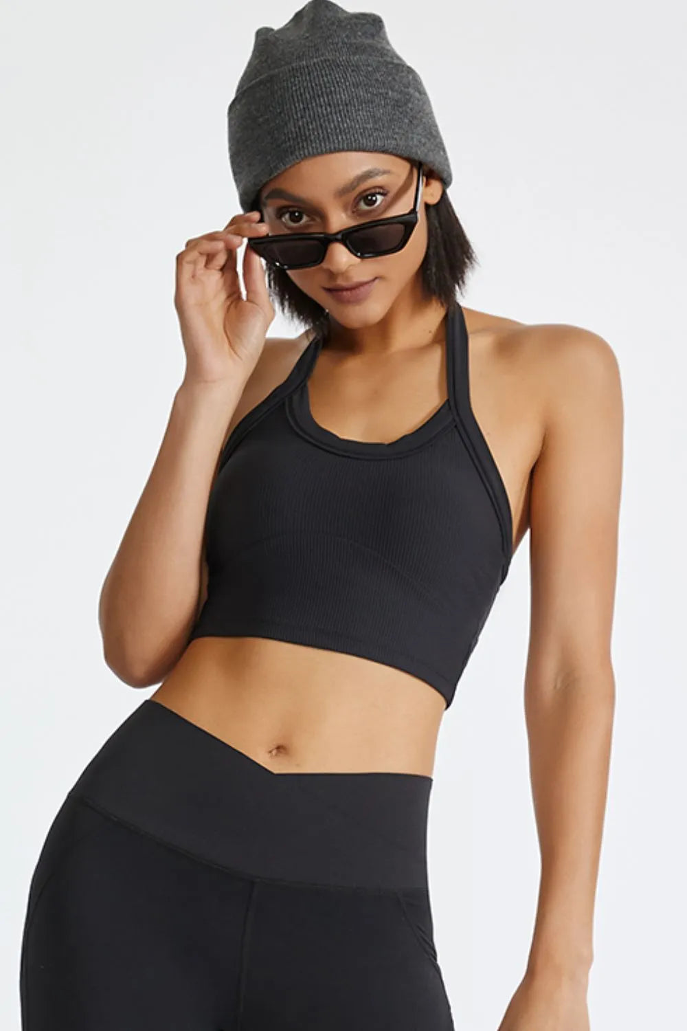 Halter Neck Active Cami - Lilixa.store