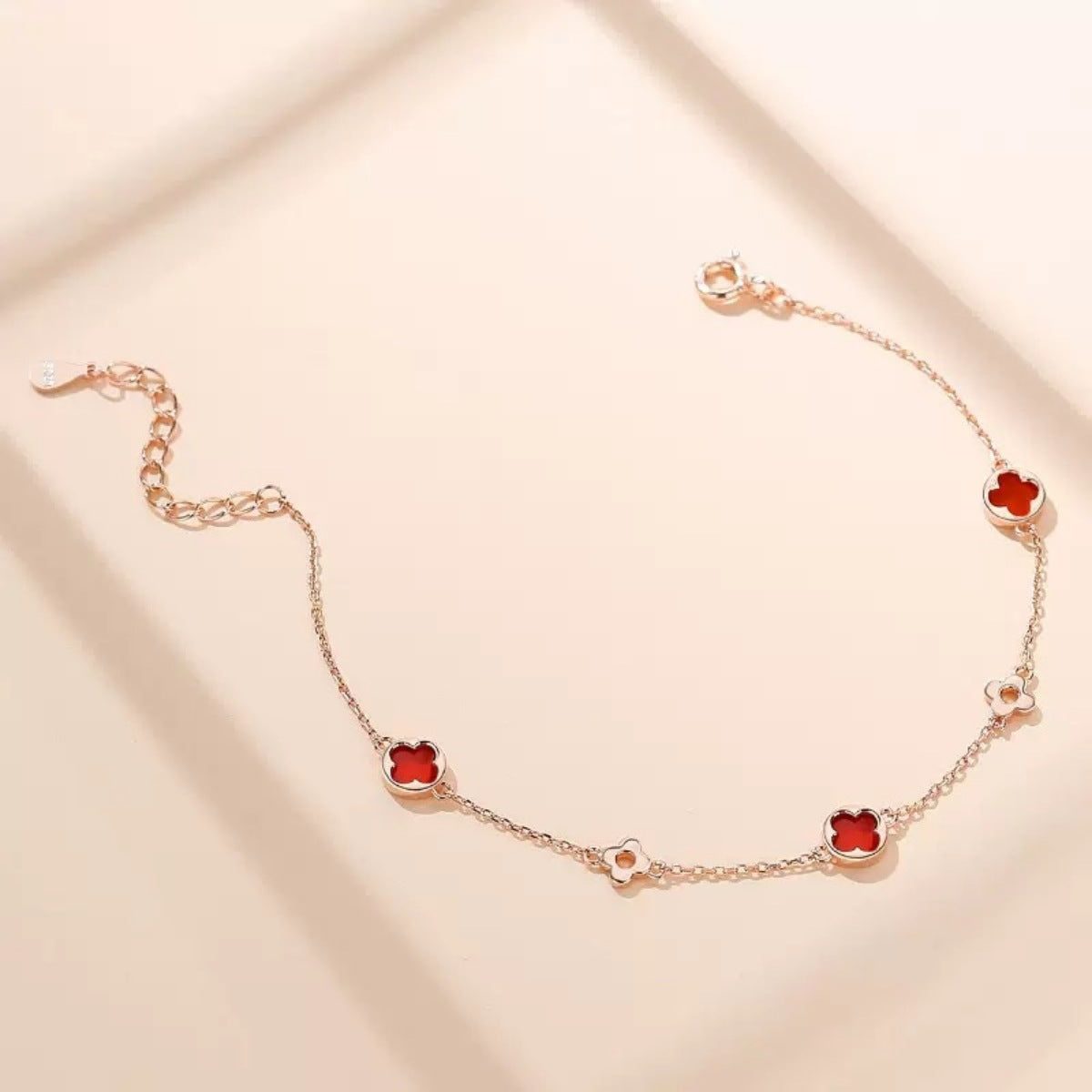 925 Sterling Silver Four Leaf Clover Bracelet - Lilixa.store