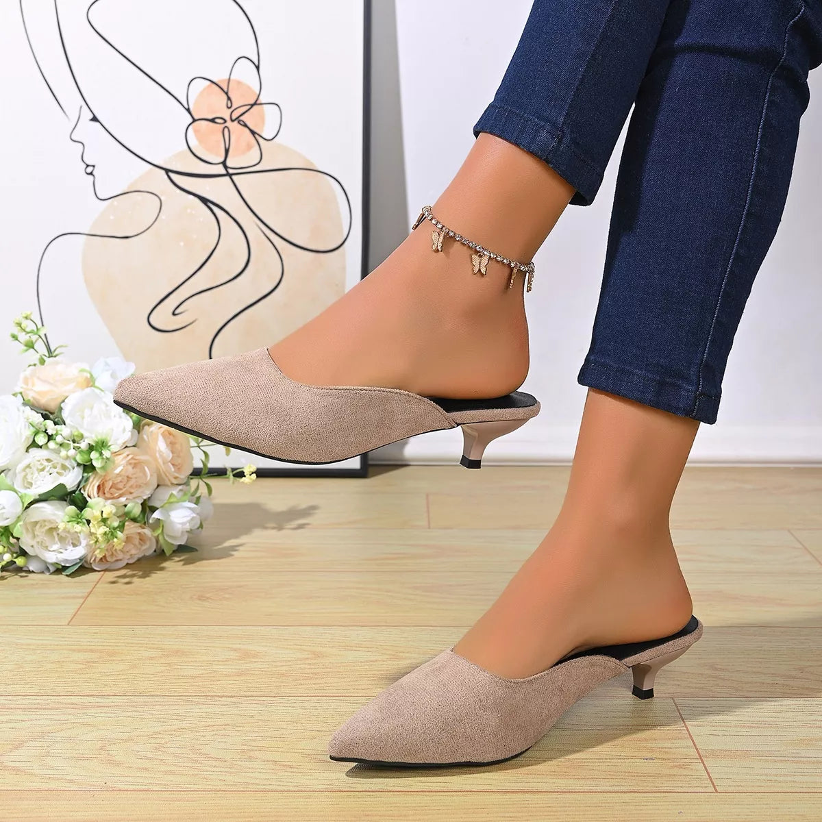 Point Toe Kitten Heels Pumps - Lilixa.store