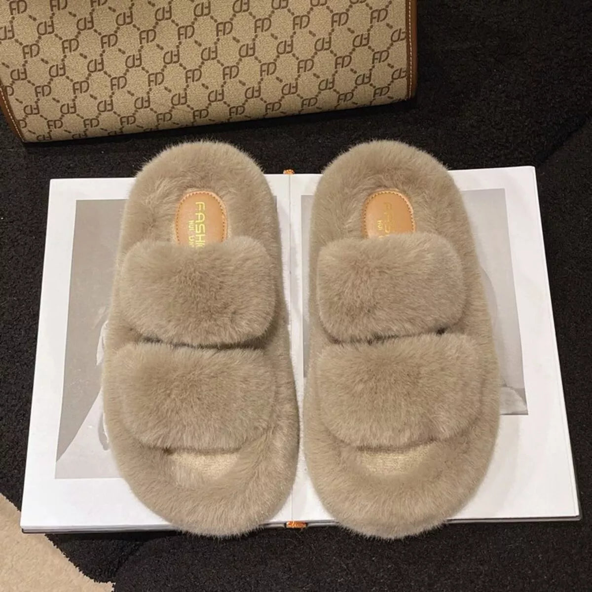 Fuzzy Open Toe Slippers - Lilixa.store