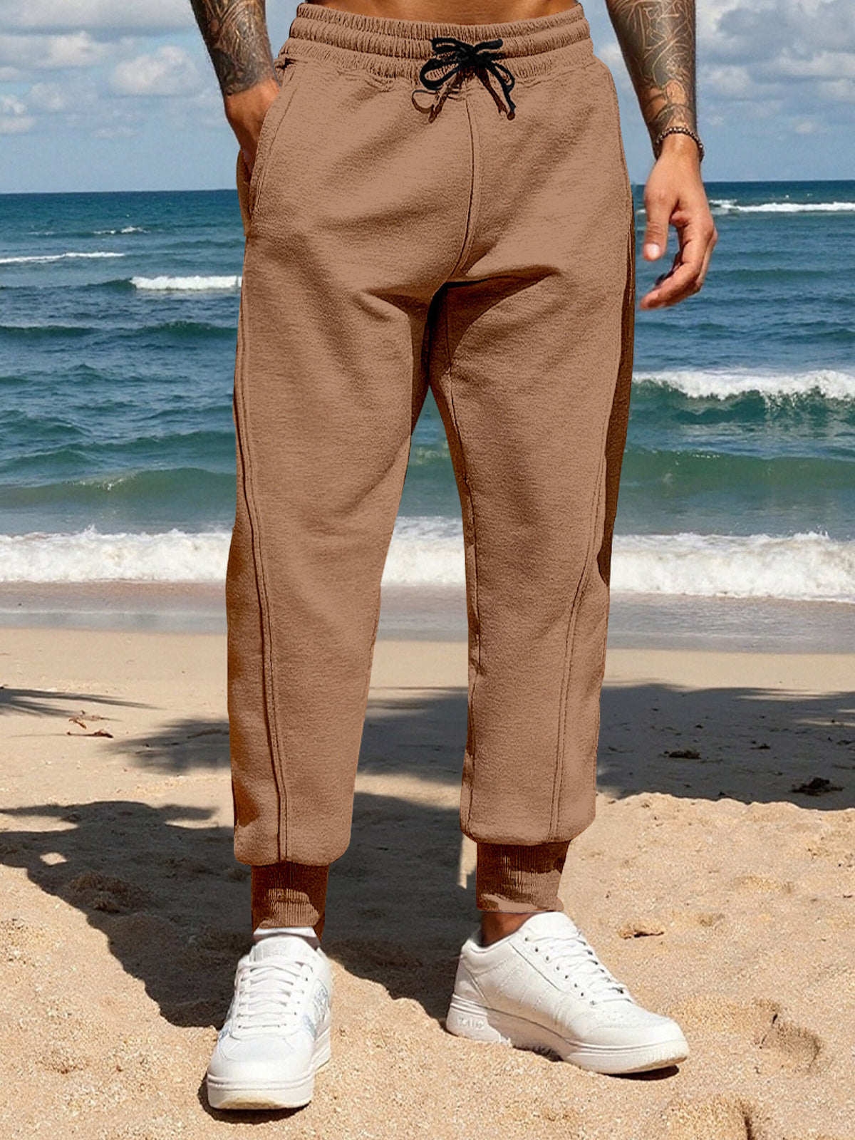 Men's Full Size Casual Drawstring Joggers Plus Size