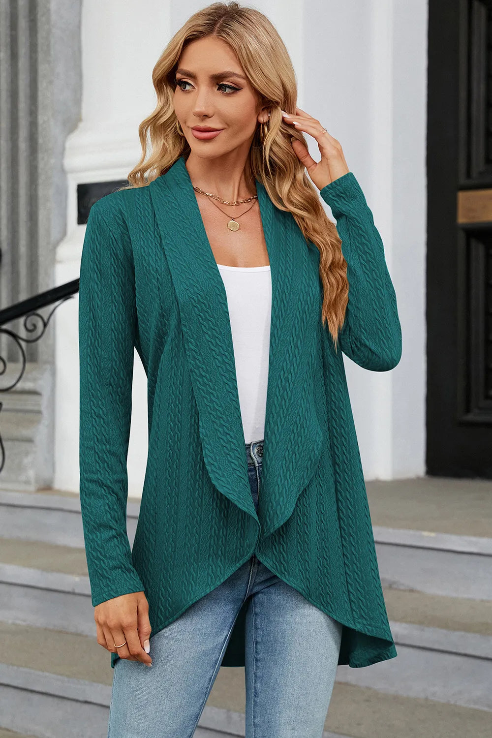 Open Front Long Sleeve Cardigan, view 5
